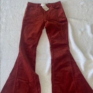 Orange corduroy bellbottoms